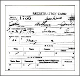 Word War I Registration Card